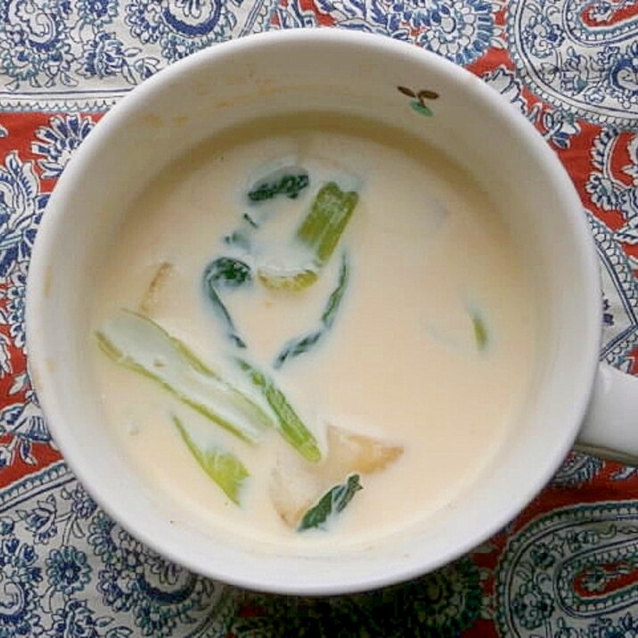 小松菜・じゃがいもの豆乳スープ
